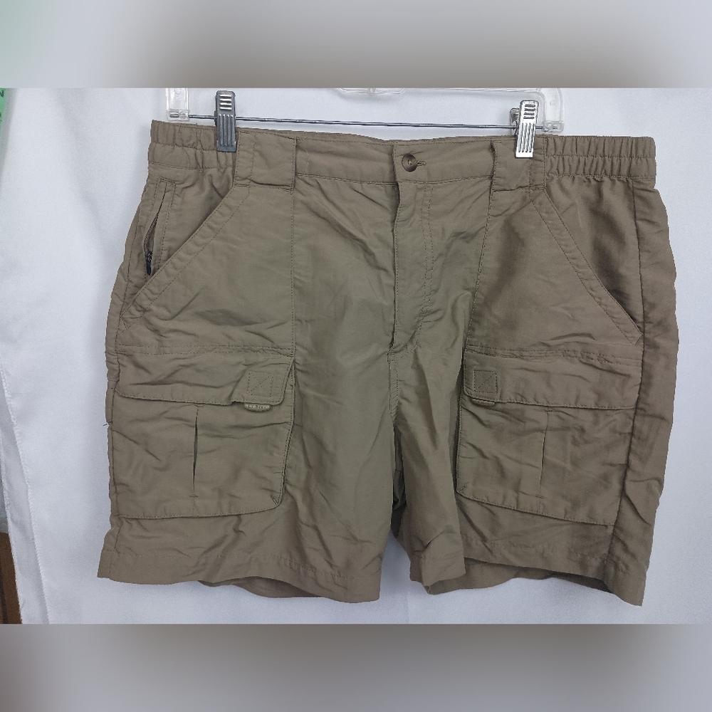 L.L BEAN Large Khaki Brown Tan Cargo Summer Shorts (#99)